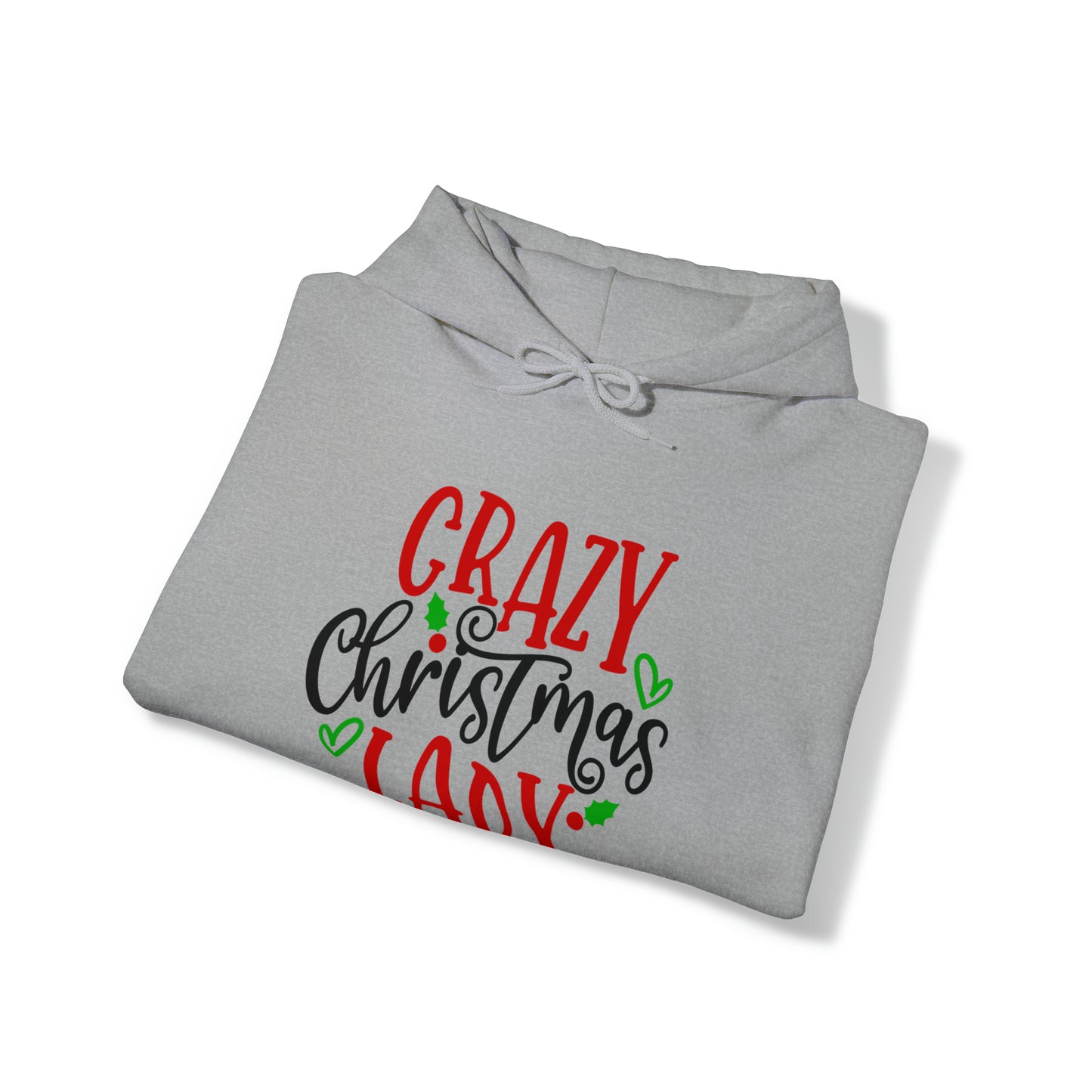 Crazy Christmas Lady - Unisex Heavy Blend™ Hooded Sweatshirt