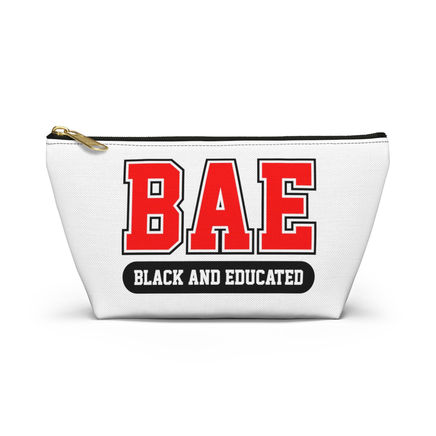 BAE- Black and Educated - Red-Accessory Pouch w T-bottom