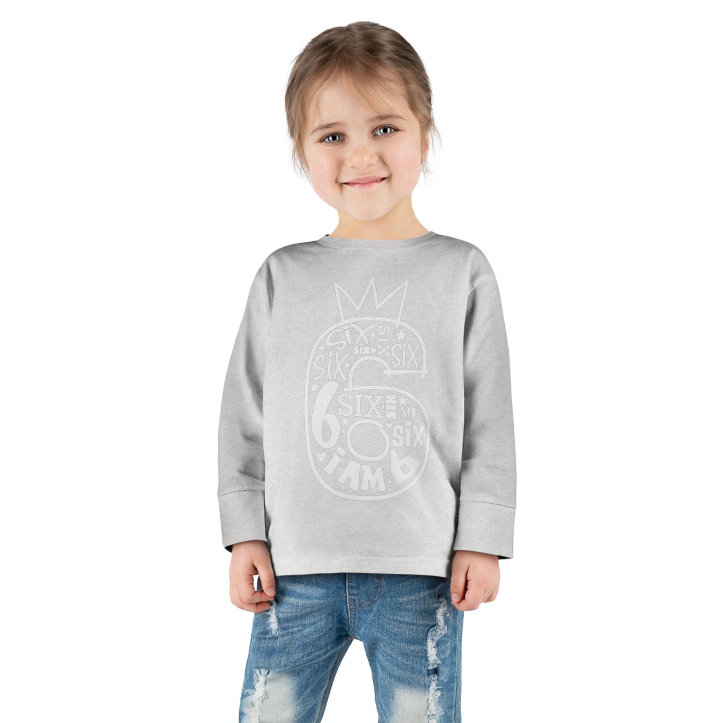 I'm six-Toddler Long Sleeve Tee