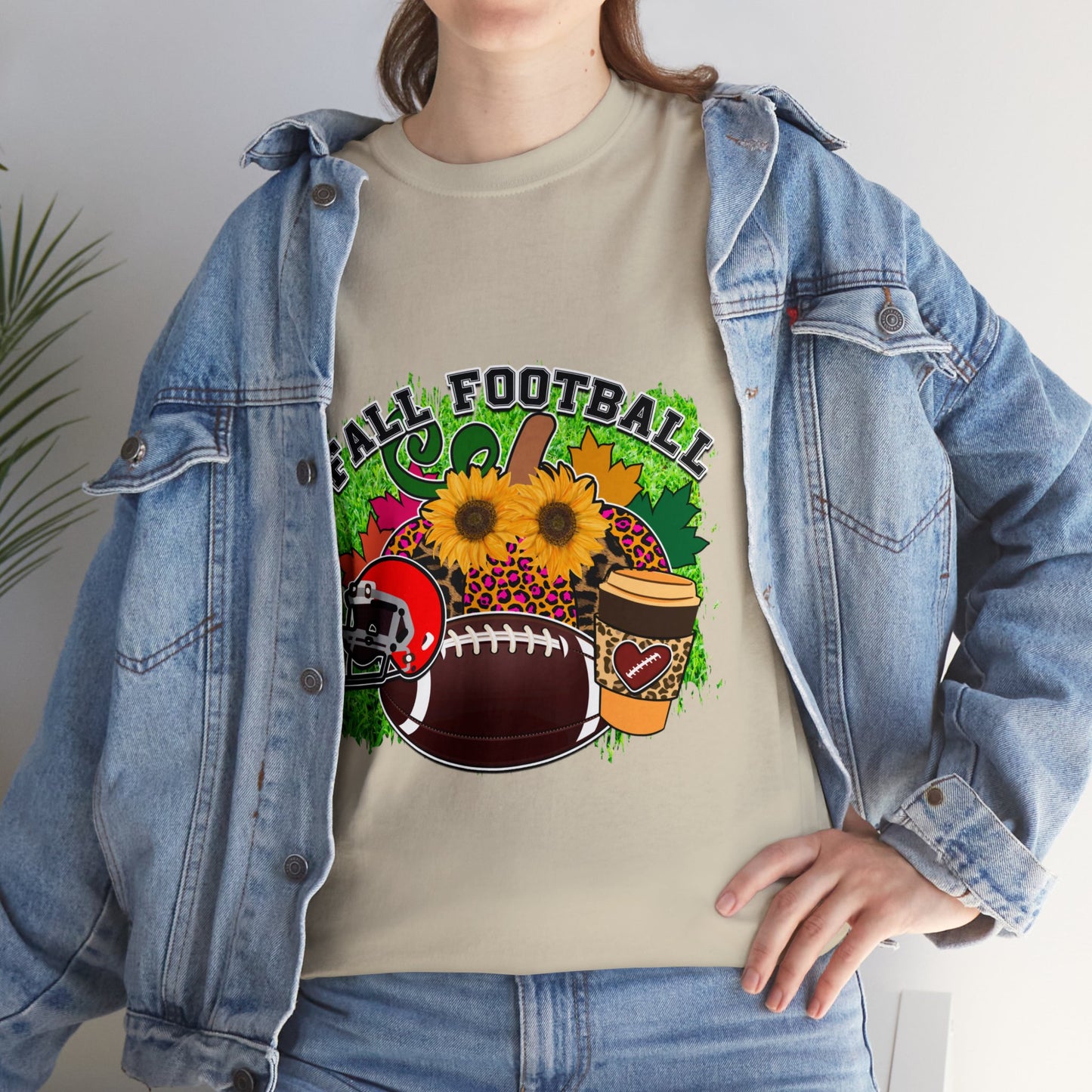 Fall Football- Unisex Heavy Cotton Tee