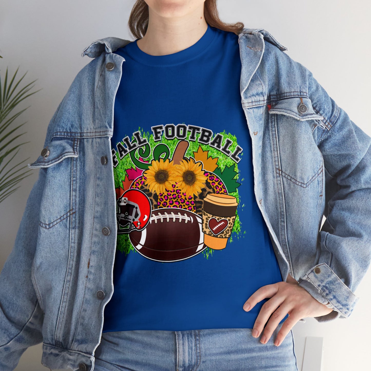 Fall Football- Unisex Heavy Cotton Tee