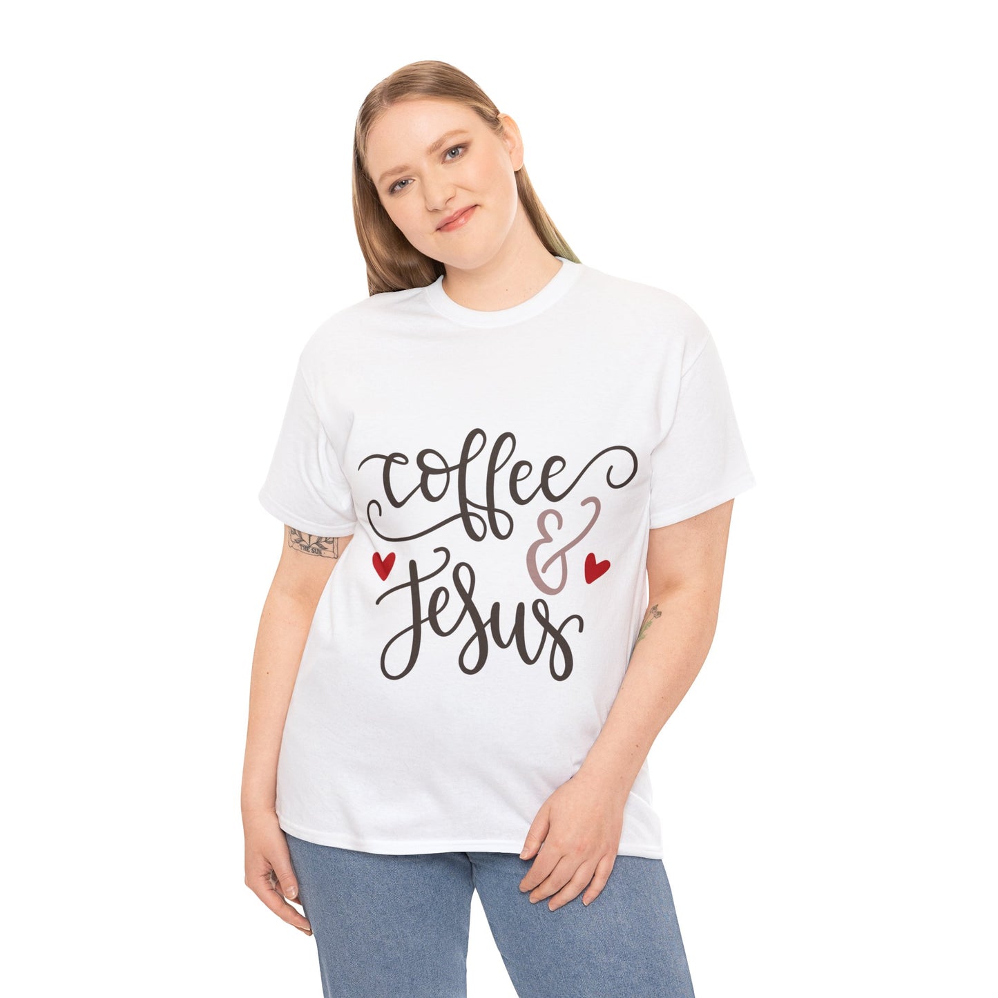 Coffee and Jesus - Unisex Heavy Cotton Tee