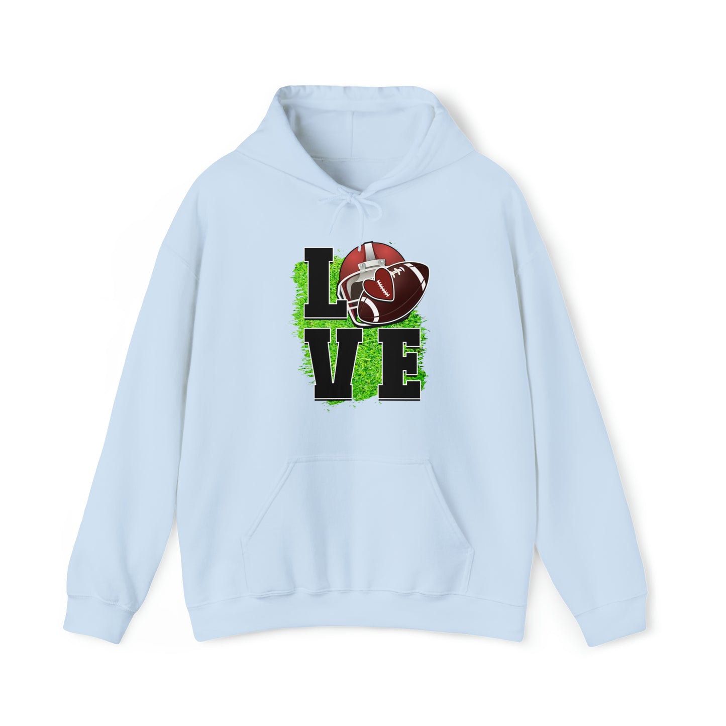 LOVE FOOTBALL- Unisex Heavy Blend™ Hooded Sweatshirt