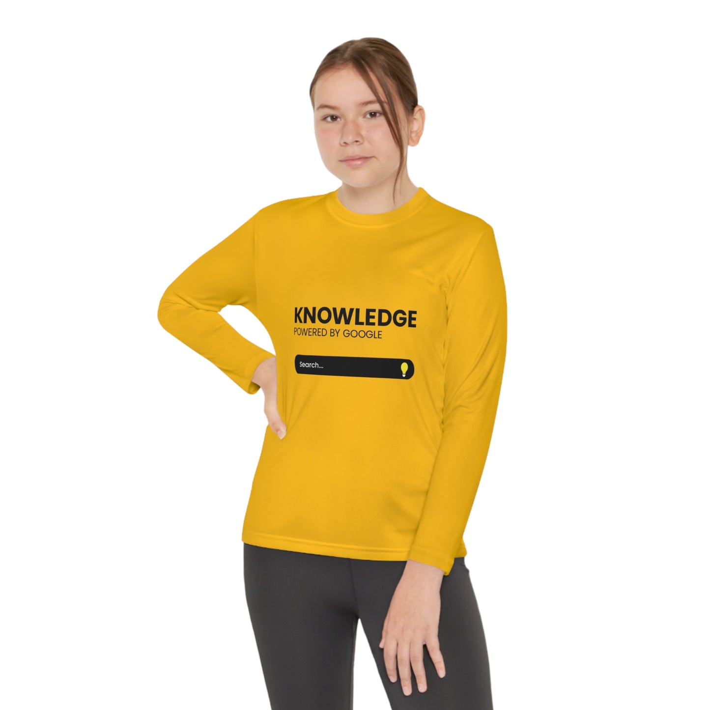 Powered by Google-Youth Long Sleeve Competitor Tee