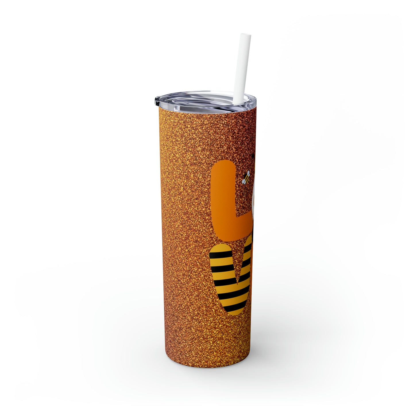 Fall Gnome love-Skinny Tumbler with Straw, 20oz