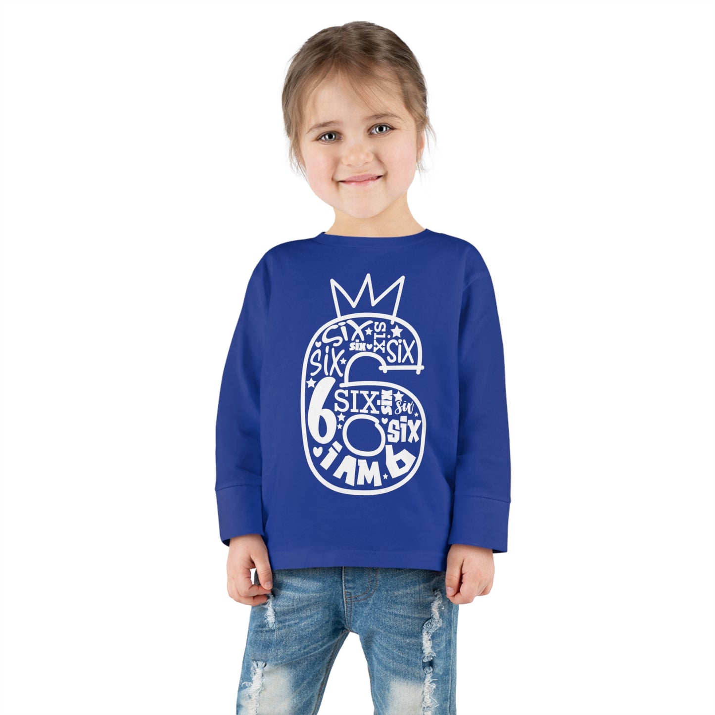 I'm six-Toddler Long Sleeve Tee