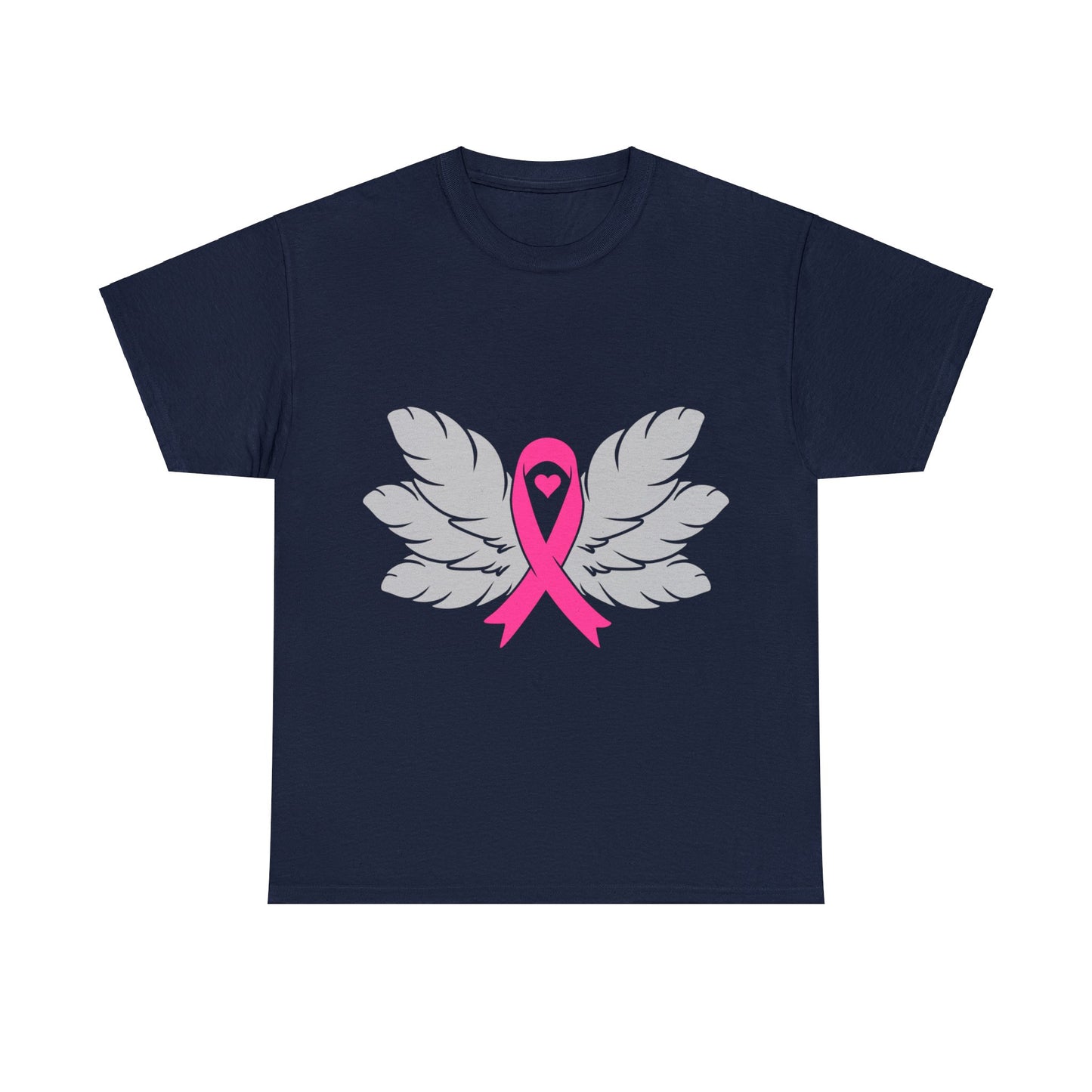 Breast Cancer Awareness -Feathers- Unisex Heavy Cotton Tee