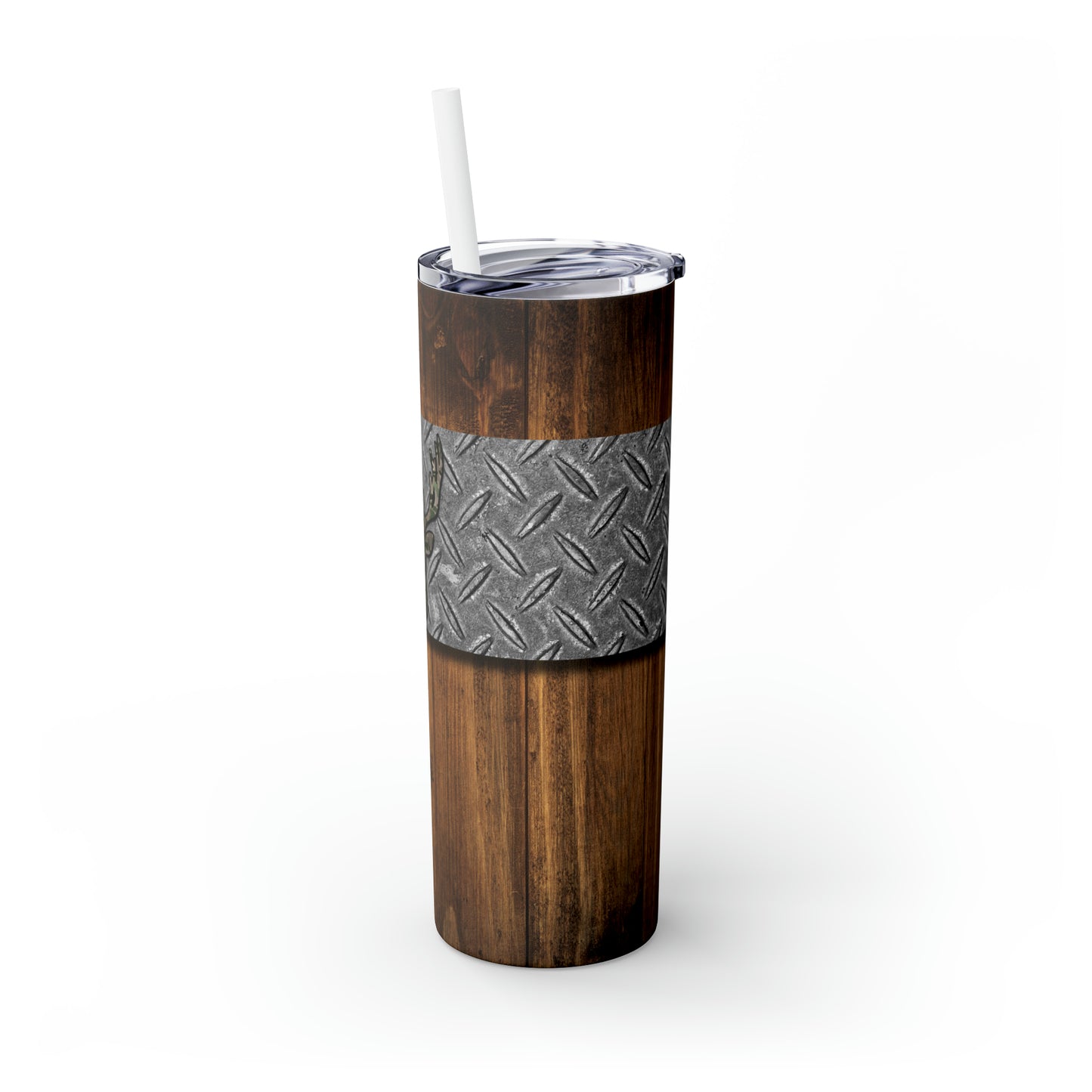 Deer Hunting- Skinny Tumbler with Straw, 20oz