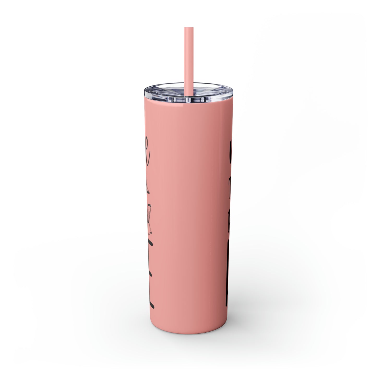 Welcome to the beach house- Skinny Tumbler with Straw, 20oz