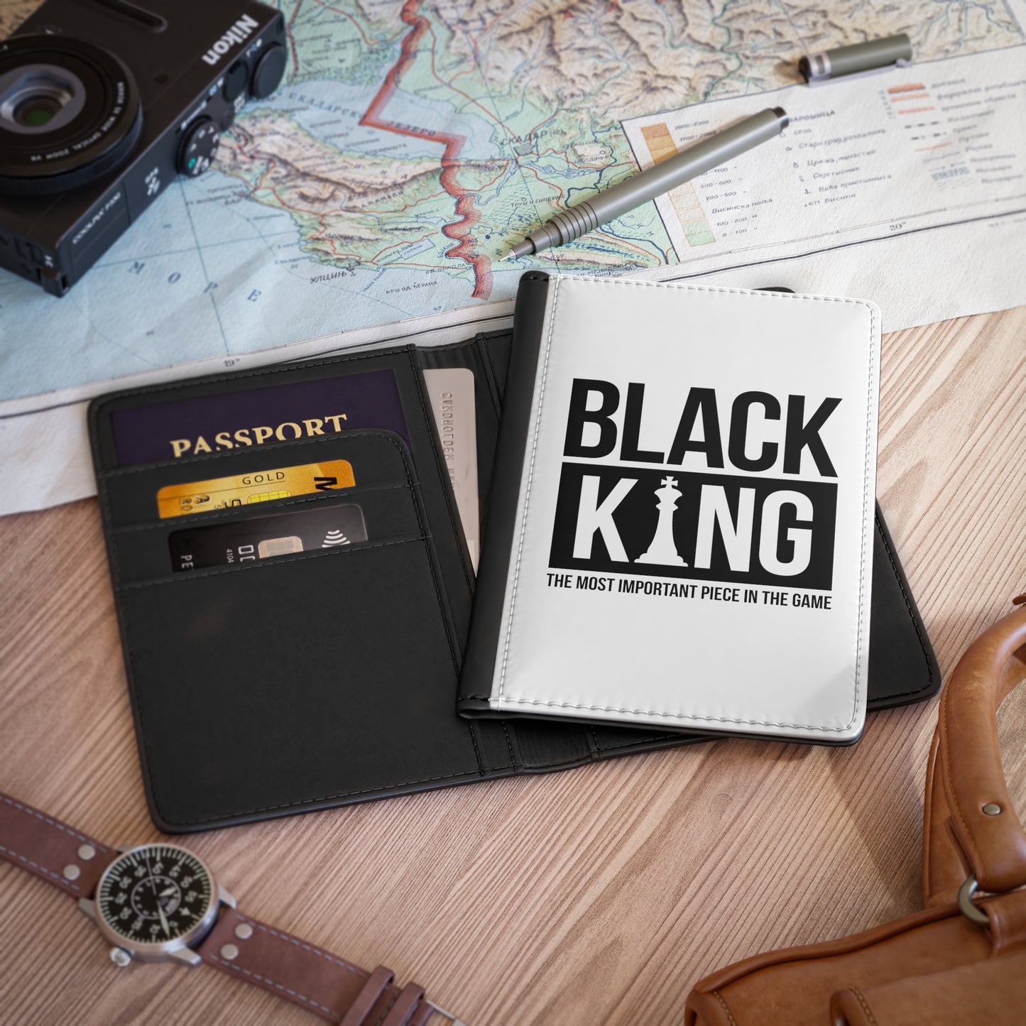 Black King-Passport Cover