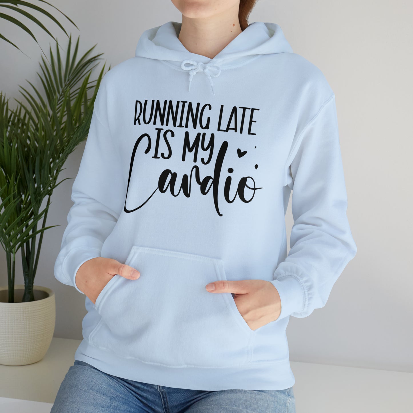 Running late is my cardio-Unisex Heavy Blend™ Hooded Sweatshirt