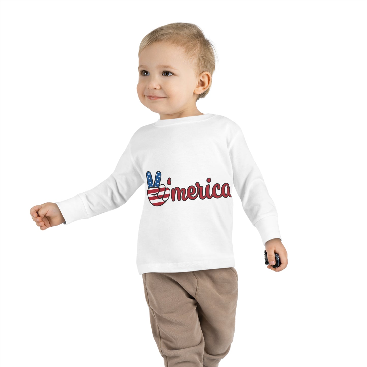 American Peace-Toddler Long Sleeve Tee