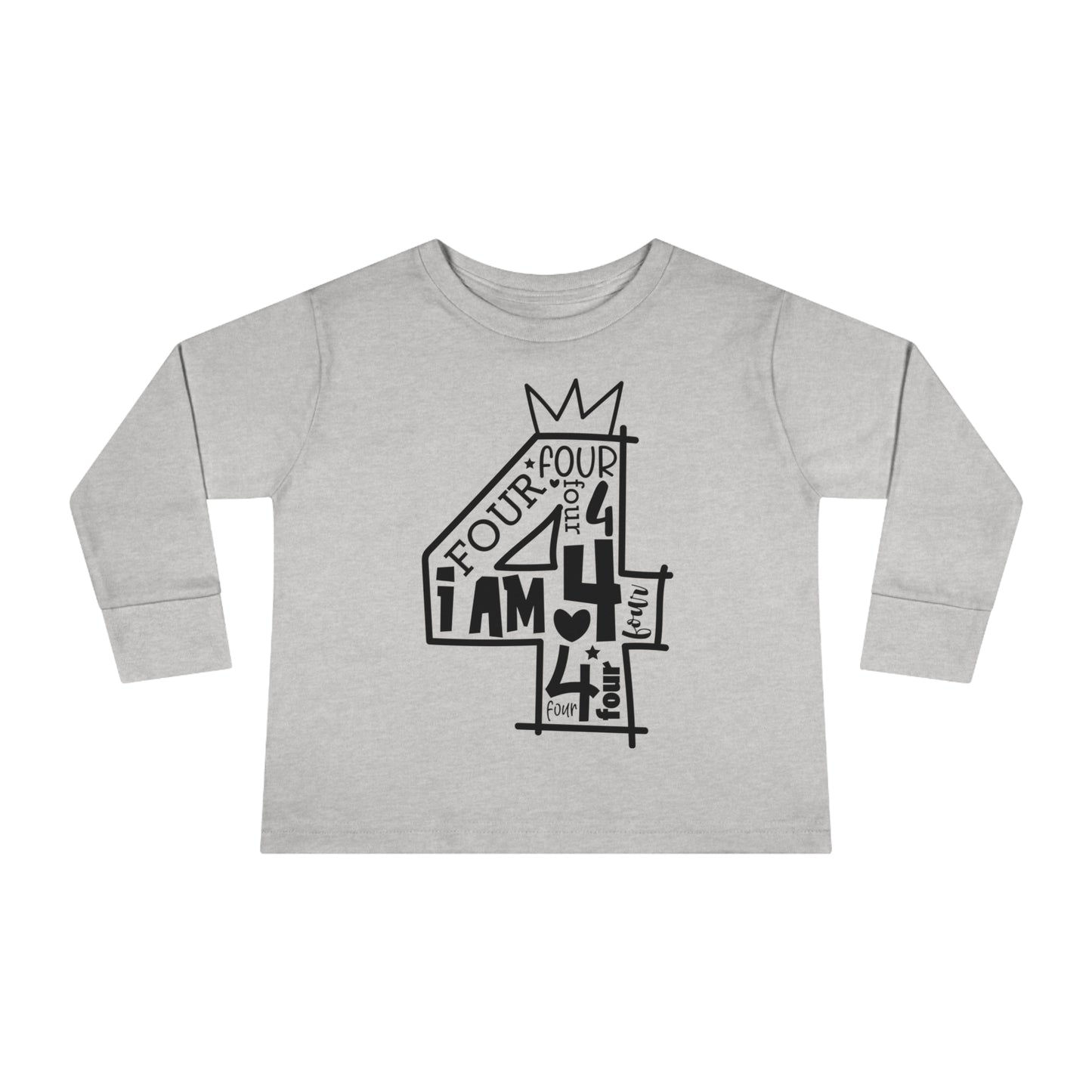 I'm four- Toddler Long Sleeve Tee