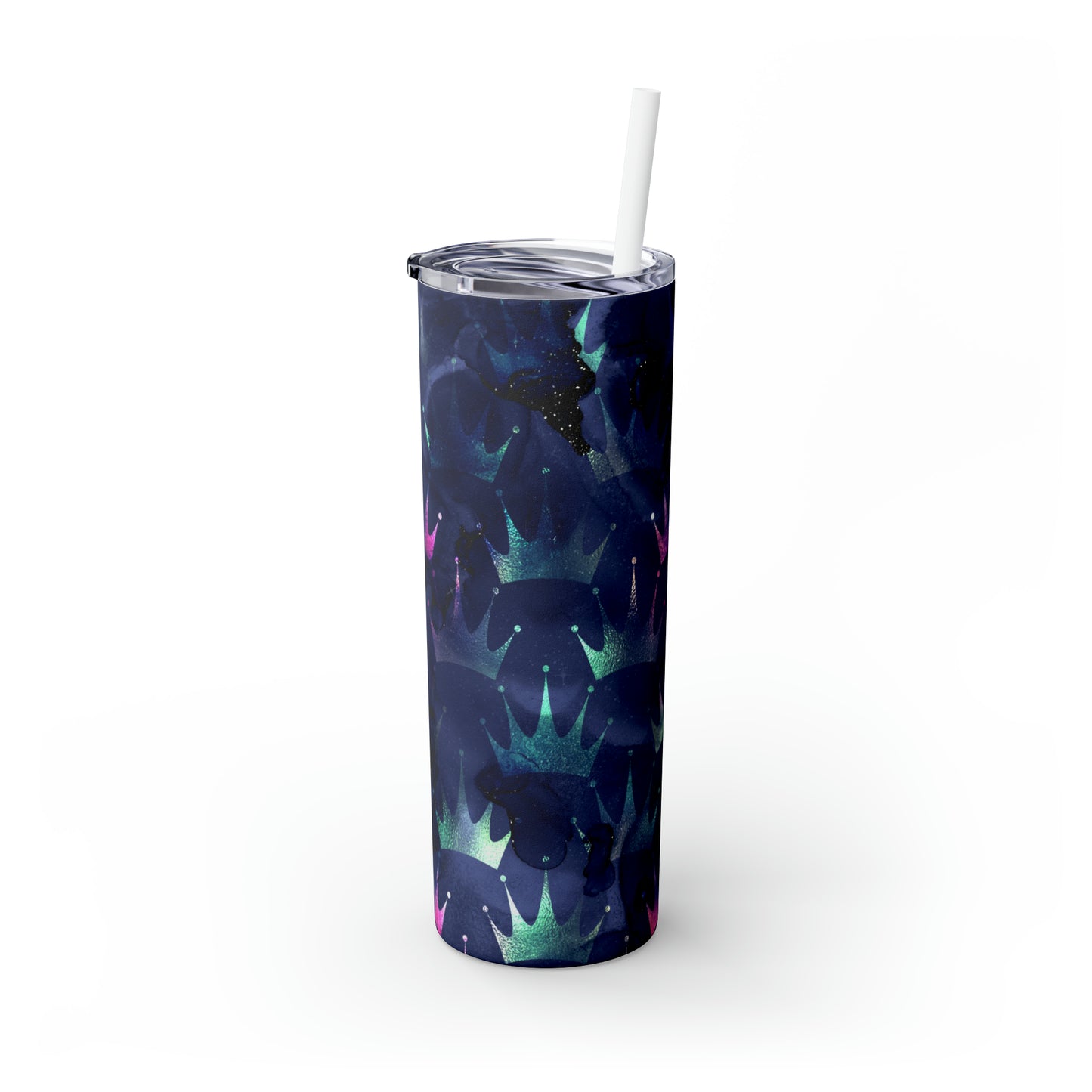 Mermaid-Skinny Tumbler with Straw, 20oz