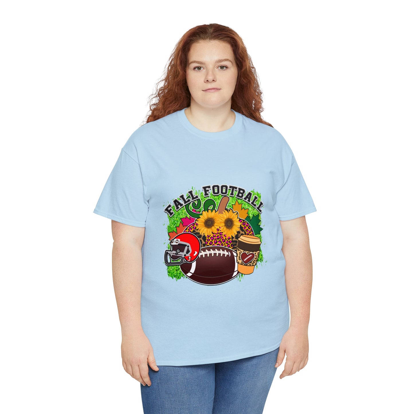 Fall Football- Unisex Heavy Cotton Tee