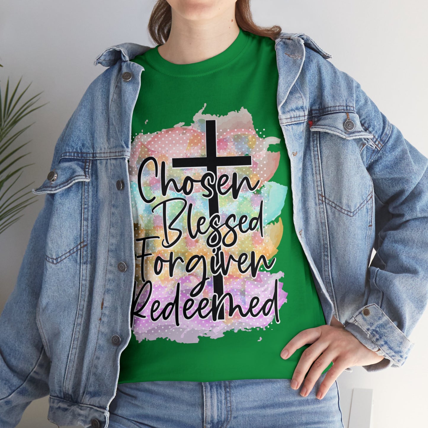 Chosen Blessed forgiven- Unisex Heavy Cotton Tee