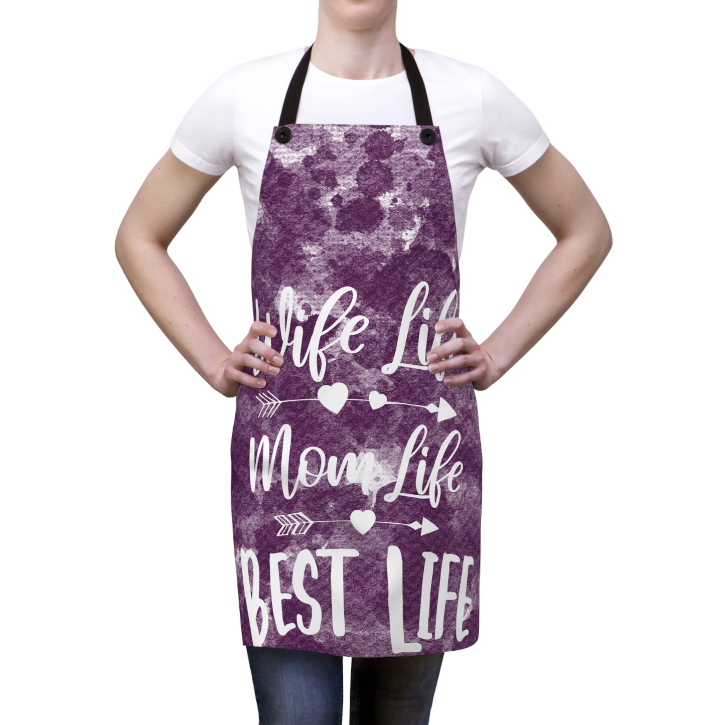 Wife Life, Mom Life, Best Life-Apron (AOP)