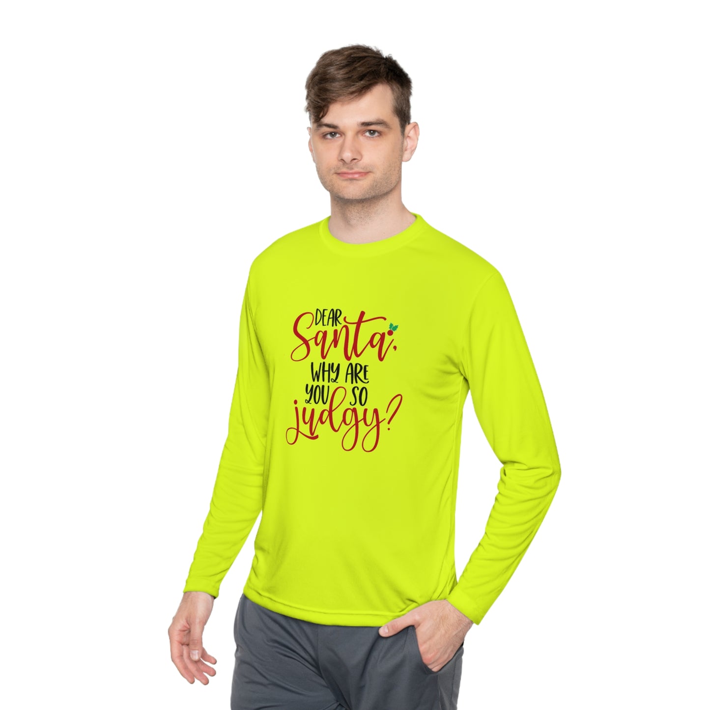 Judgy Santa- Unisex Lightweight Long Sleeve Tee