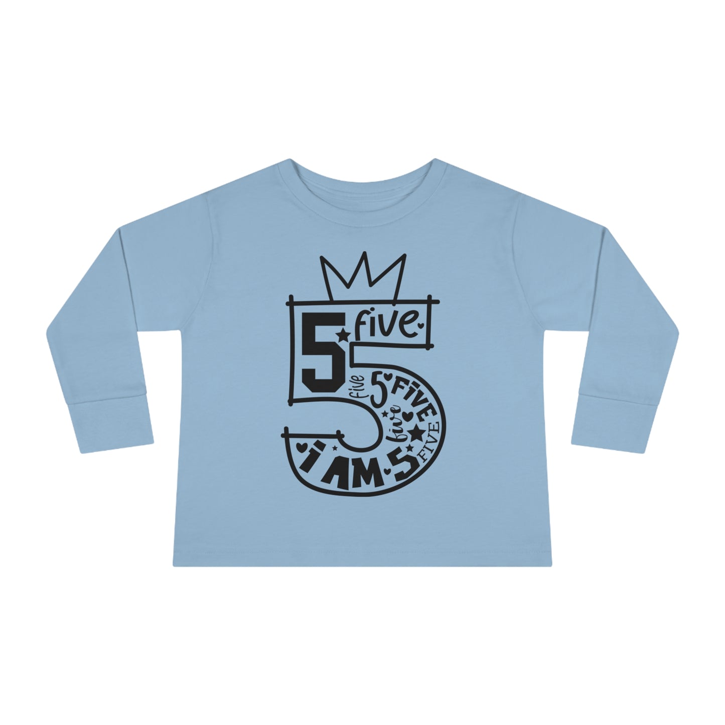 I'm five- Toddler Long Sleeve Tee