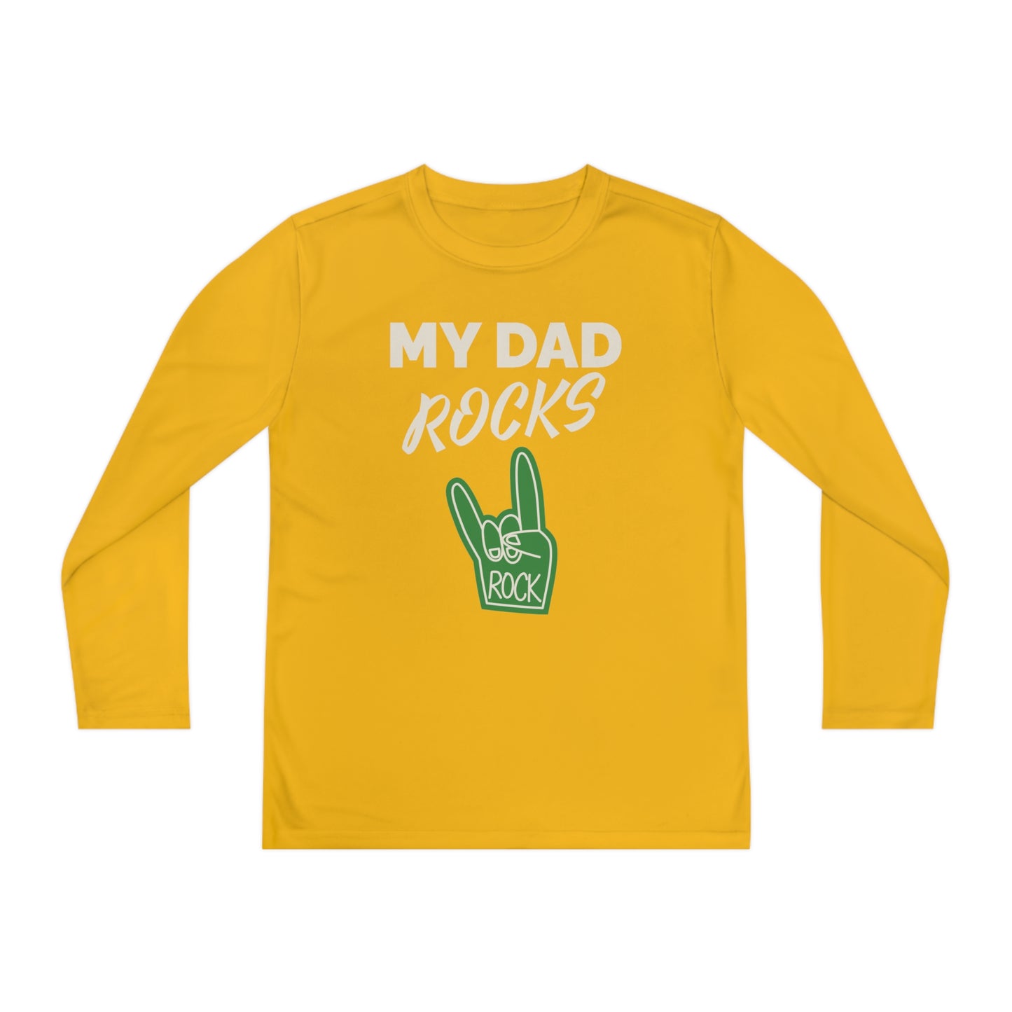 My dad rocks-Youth Long Sleeve Competitor Tee