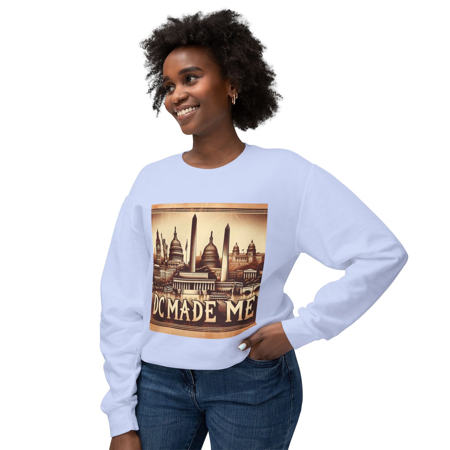 DC Made Me-Unisex Lightweight Crewneck Sweatshirt