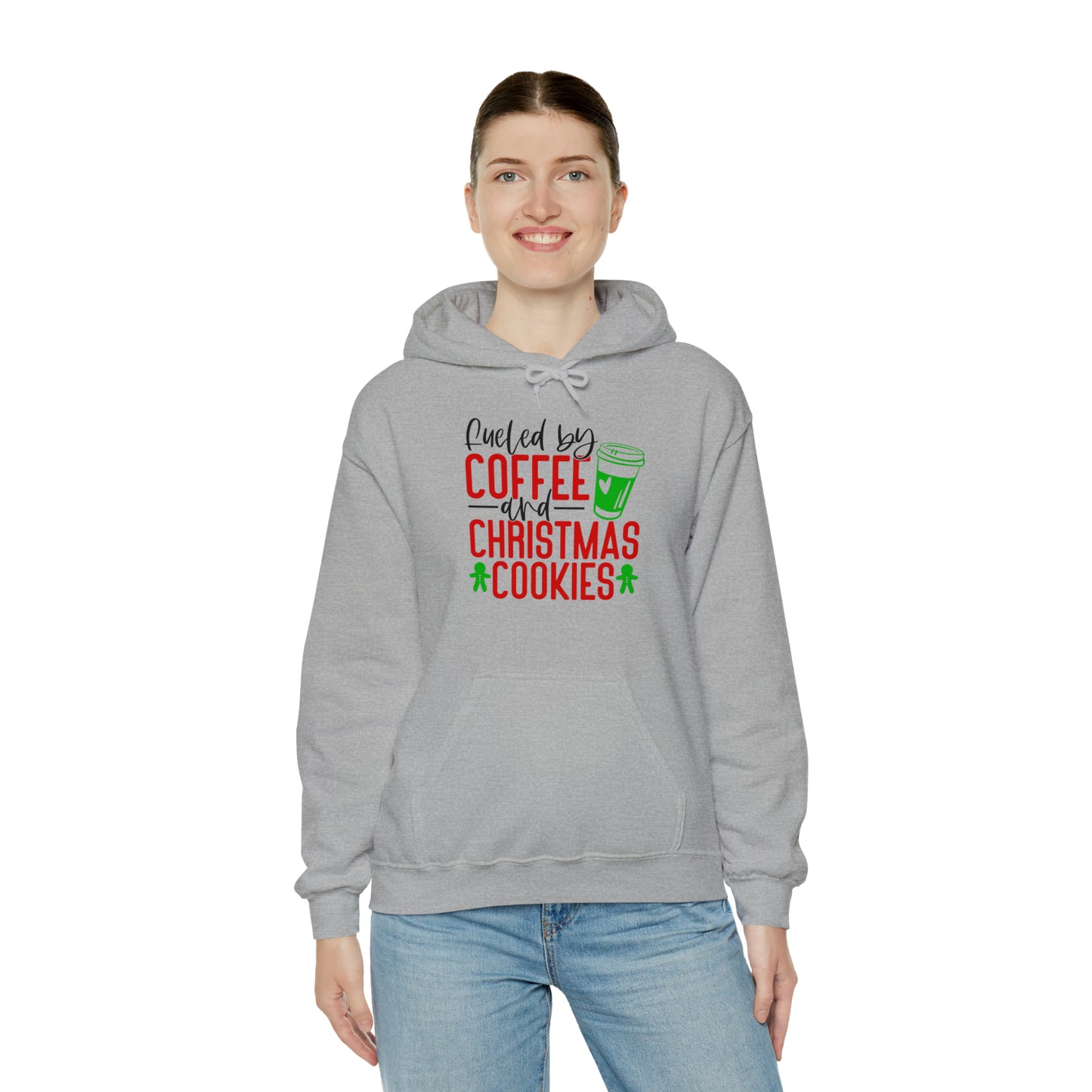 Fueled by coffee and Christmas cookies - Unisex Heavy Blend™ Hooded Sweatshirt