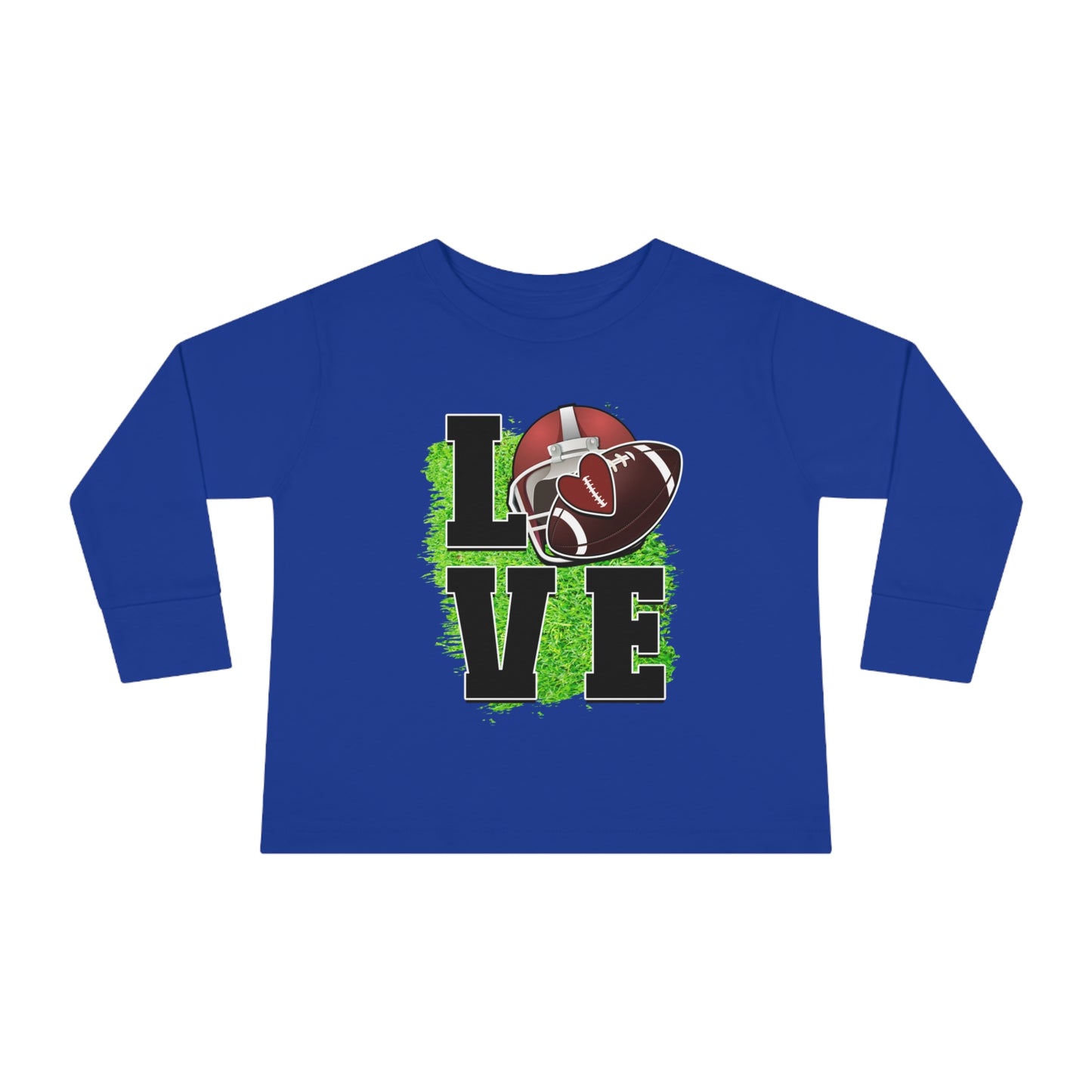 I love football-Toddler Long Sleeve Tee