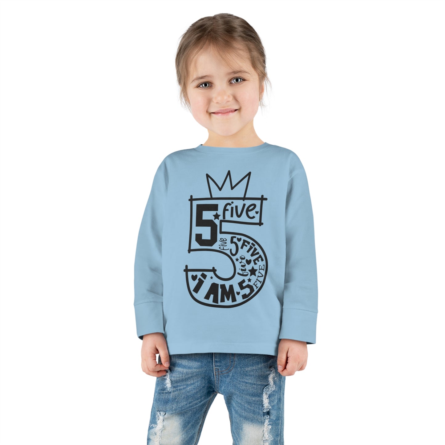 I'm five- Toddler Long Sleeve Tee