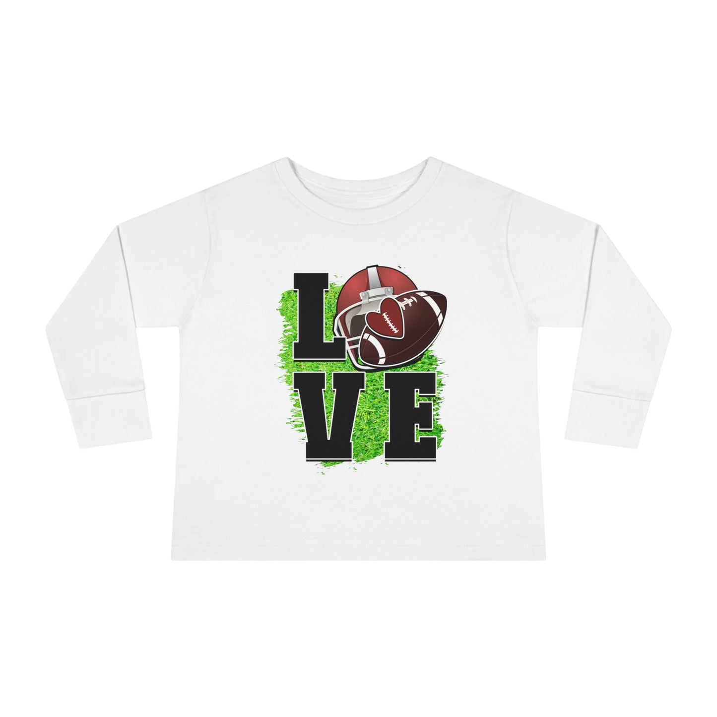 I love football-Toddler Long Sleeve Tee