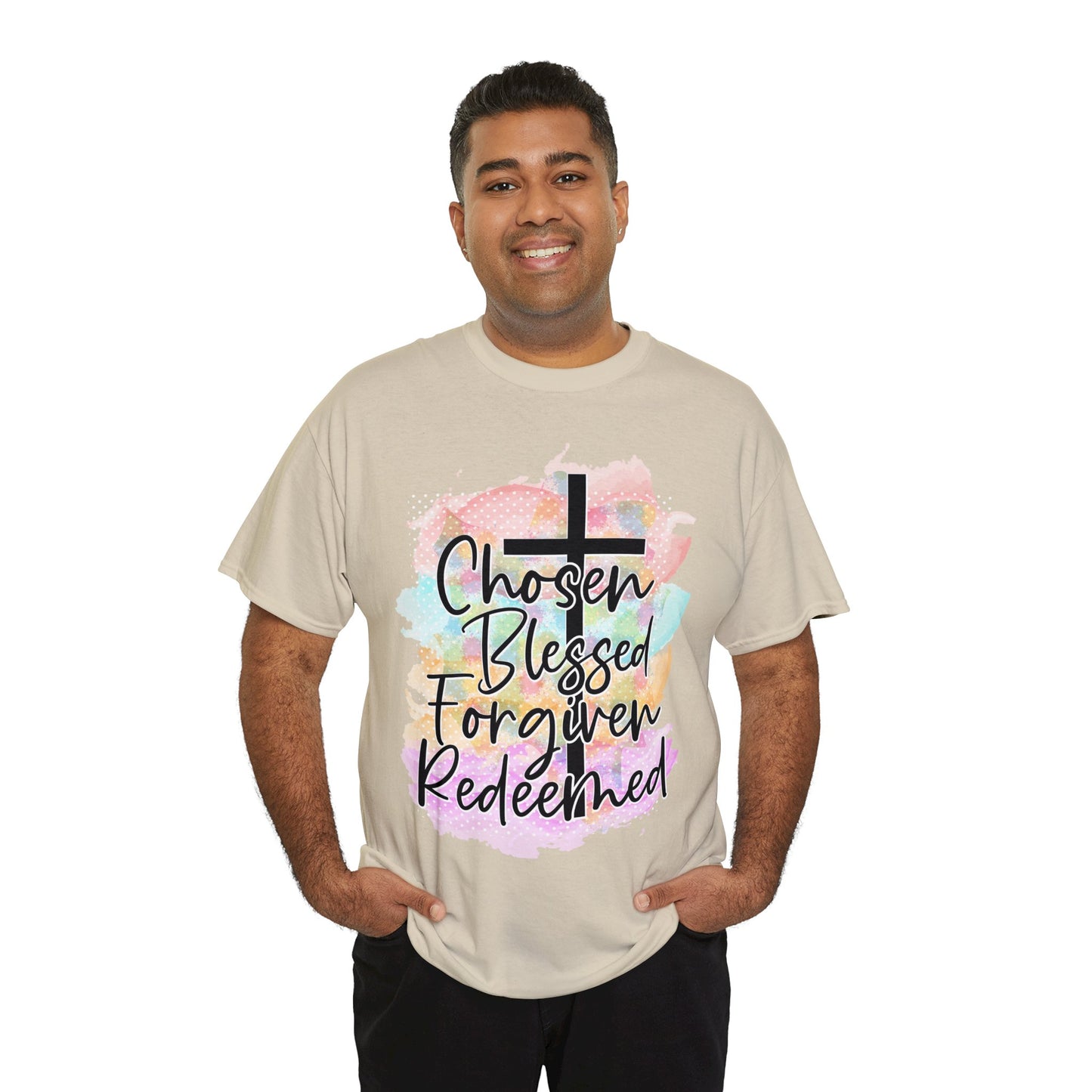 Chosen Blessed forgiven- Unisex Heavy Cotton Tee