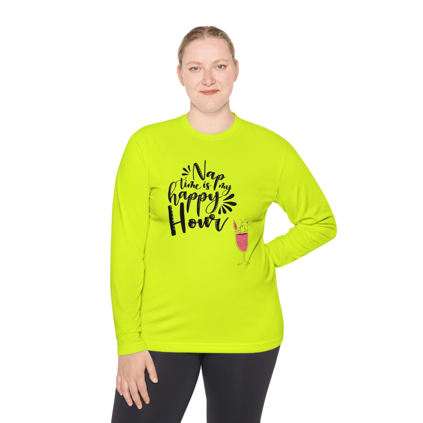 Nap time is happy hour- Unisex Lightweight Long Sleeve Tee