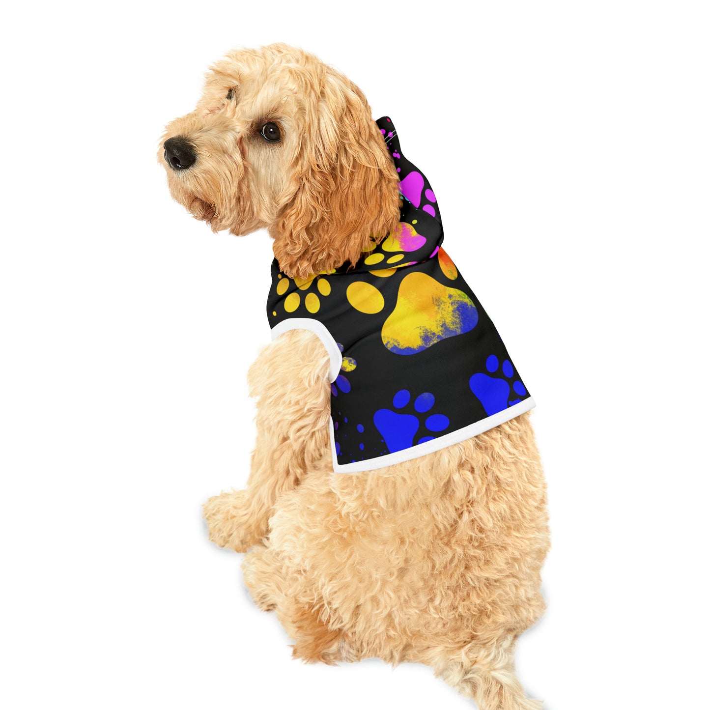 Multi-color Paw- Pet Hoodie