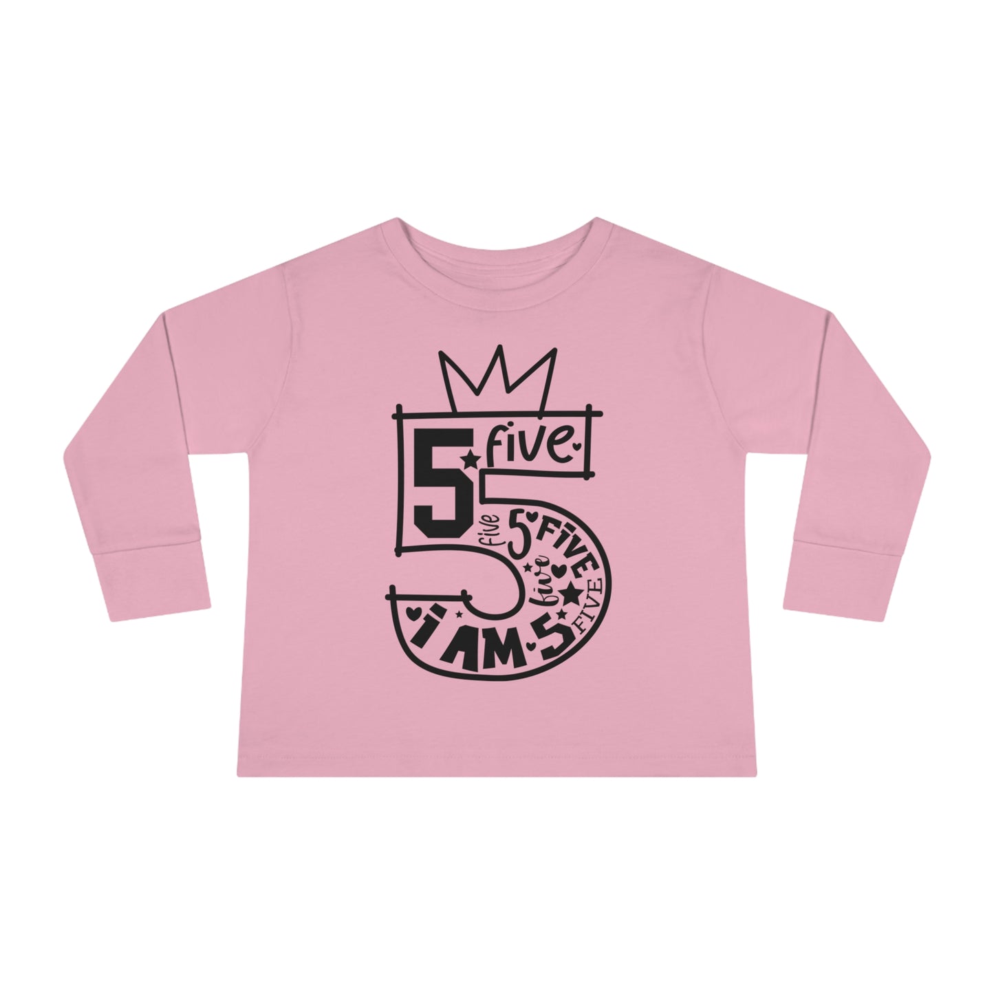 I'm five- Toddler Long Sleeve Tee