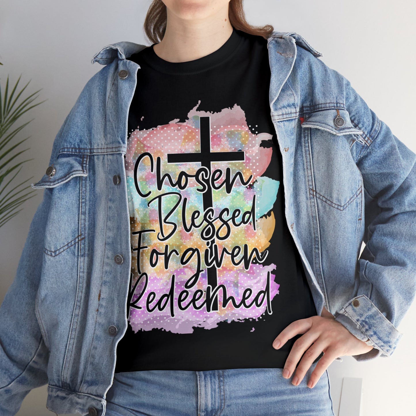 Chosen Blessed forgiven- Unisex Heavy Cotton Tee