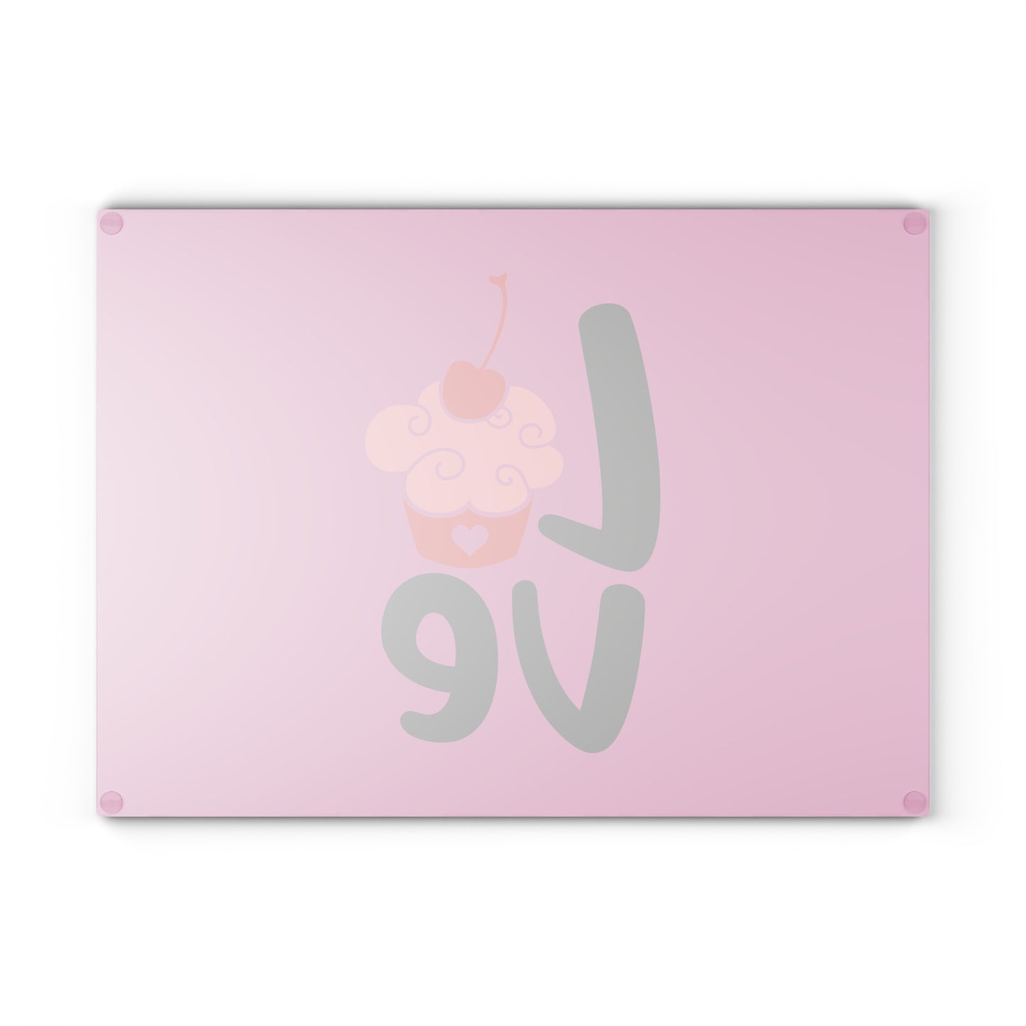 Love cupcake- Glass Cutting Board