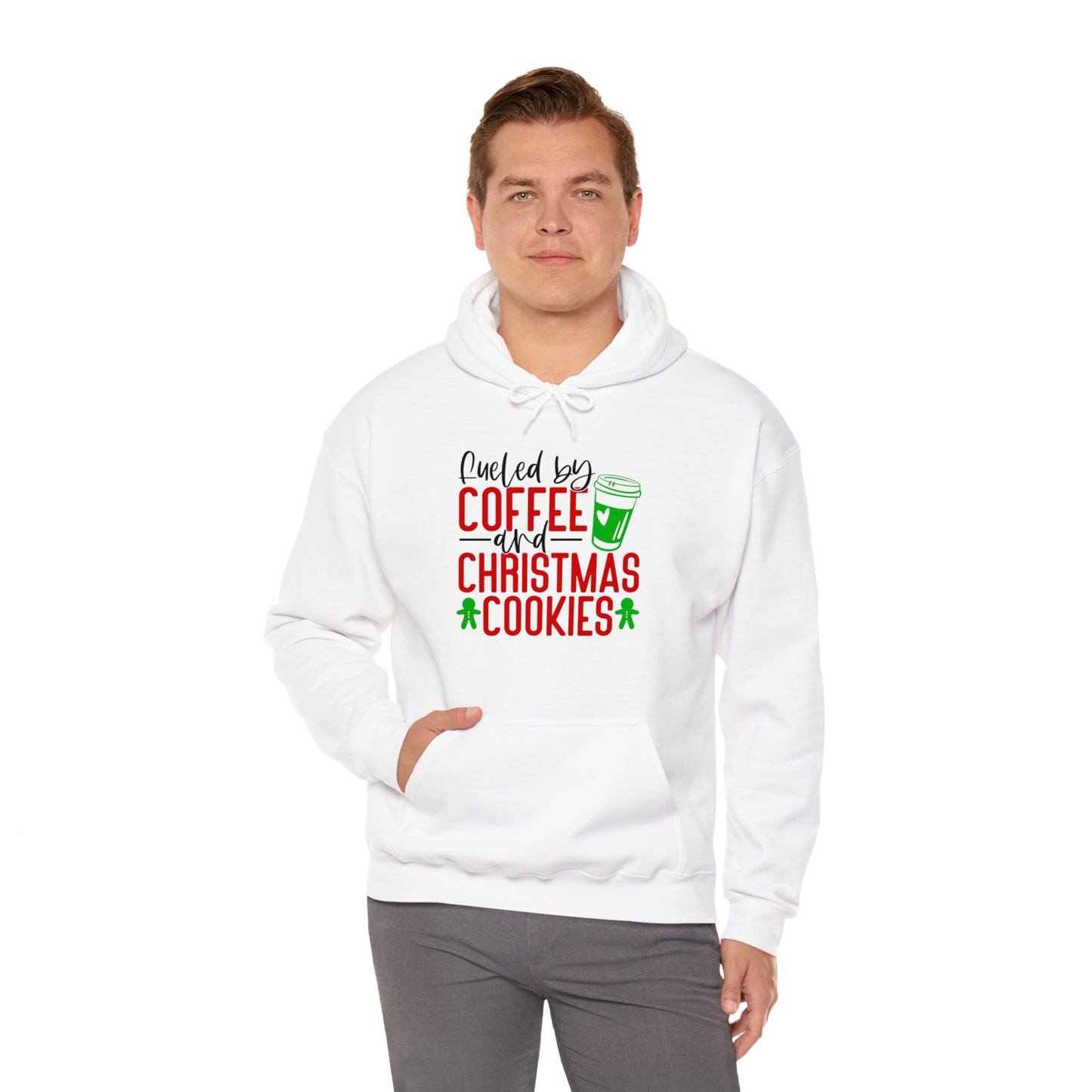 Fueled by coffee and Christmas cookies - Unisex Heavy Blend™ Hooded Sweatshirt