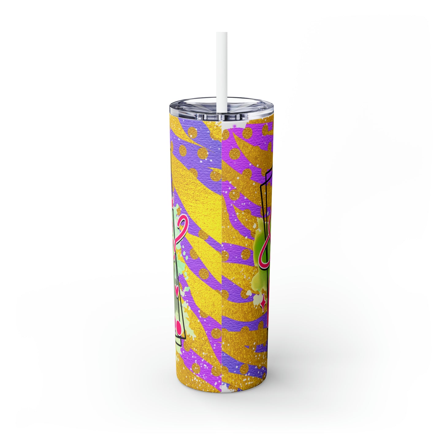 Me Sarcastic? - Skinny Tumbler with Straw, 20oz