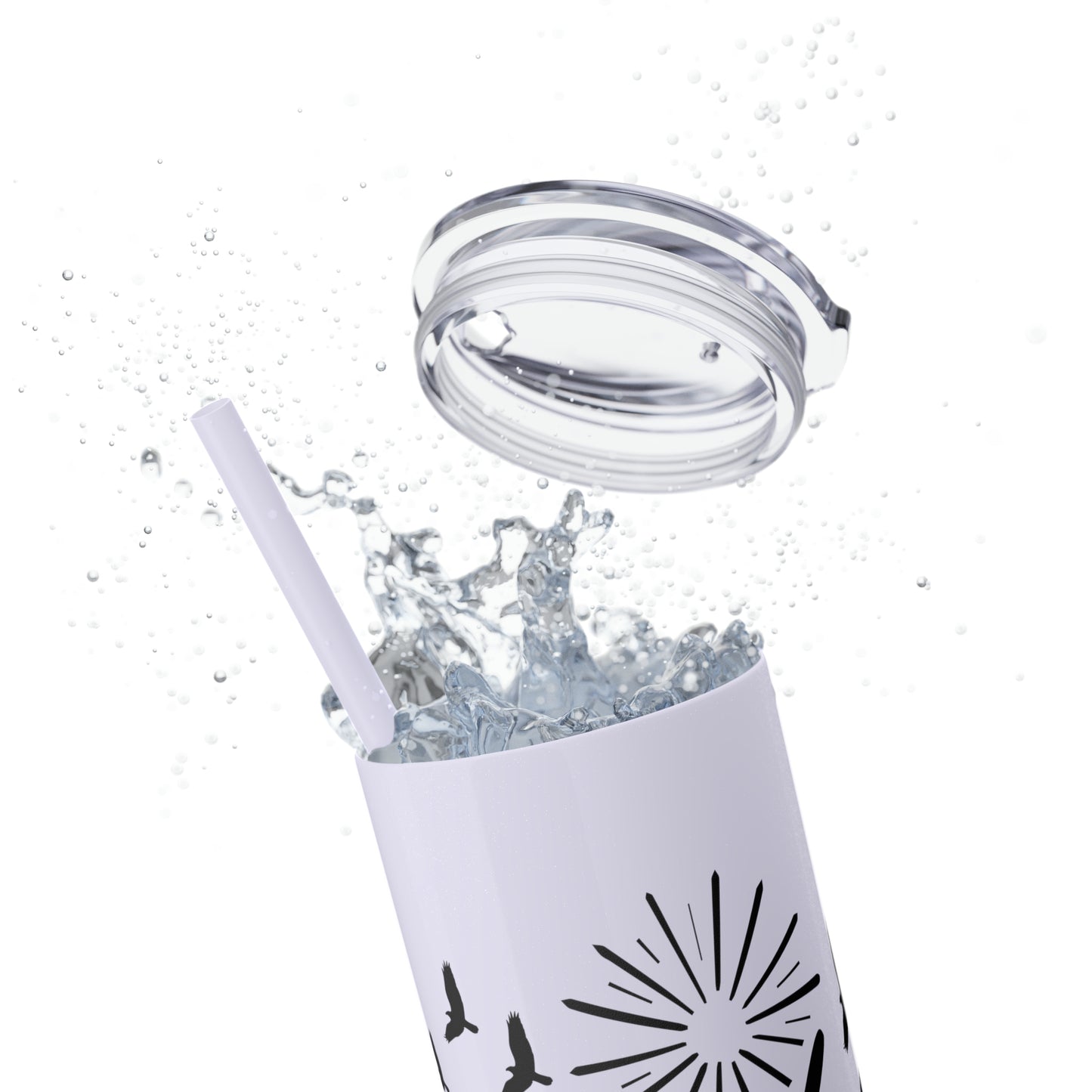 The beach is calling-Skinny Tumbler with Straw, 20oz