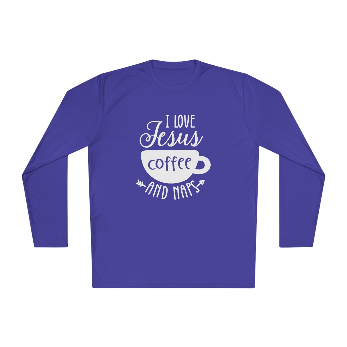 I love Jesus coffee and naps - Unisex Lightweight Long Sleeve Tee