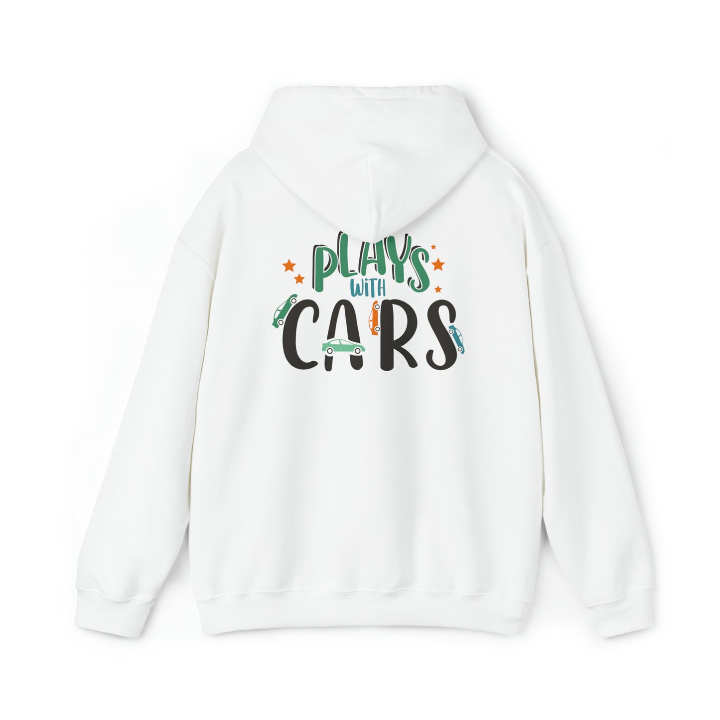 Dad plays with cars- Unisex Heavy Blend™ Hooded Sweatshirt