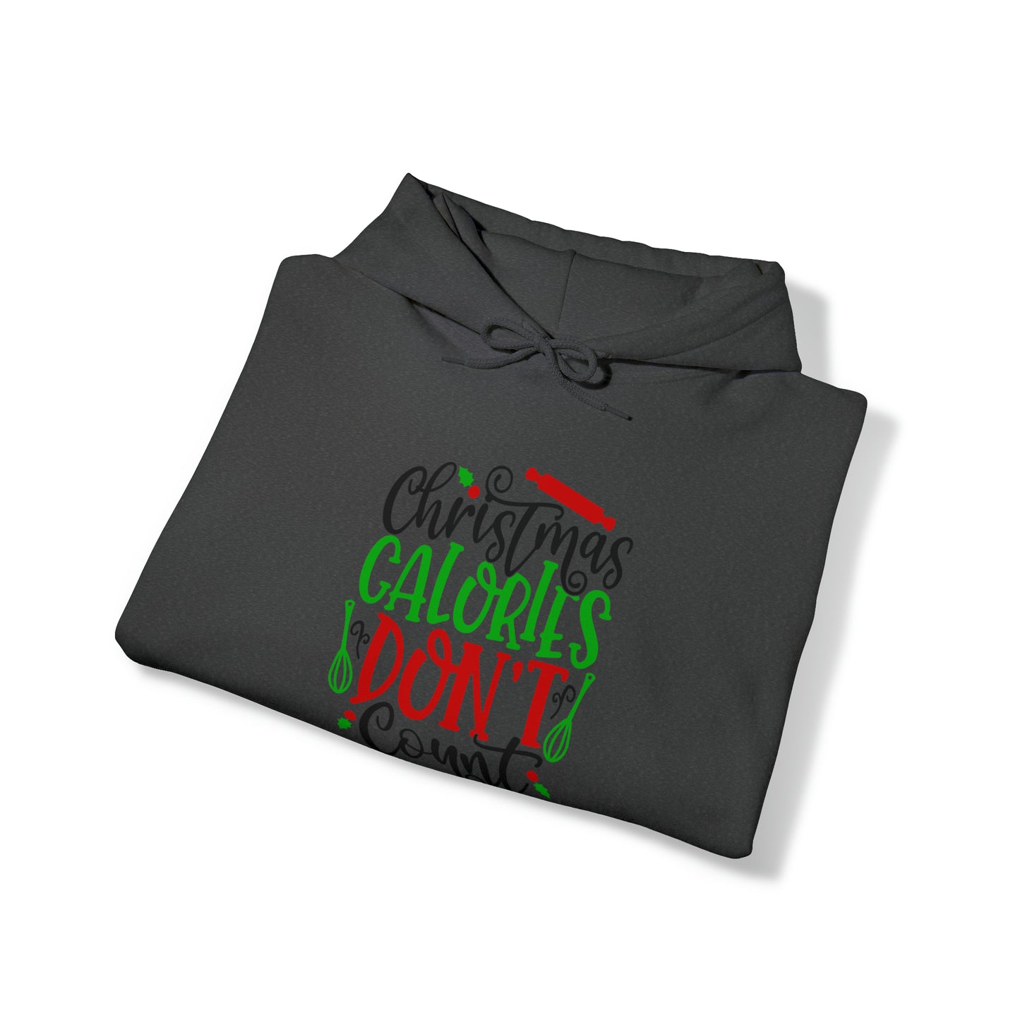 Christmas calories don't count- Unisex Heavy Blend™ Hooded Sweatshirt