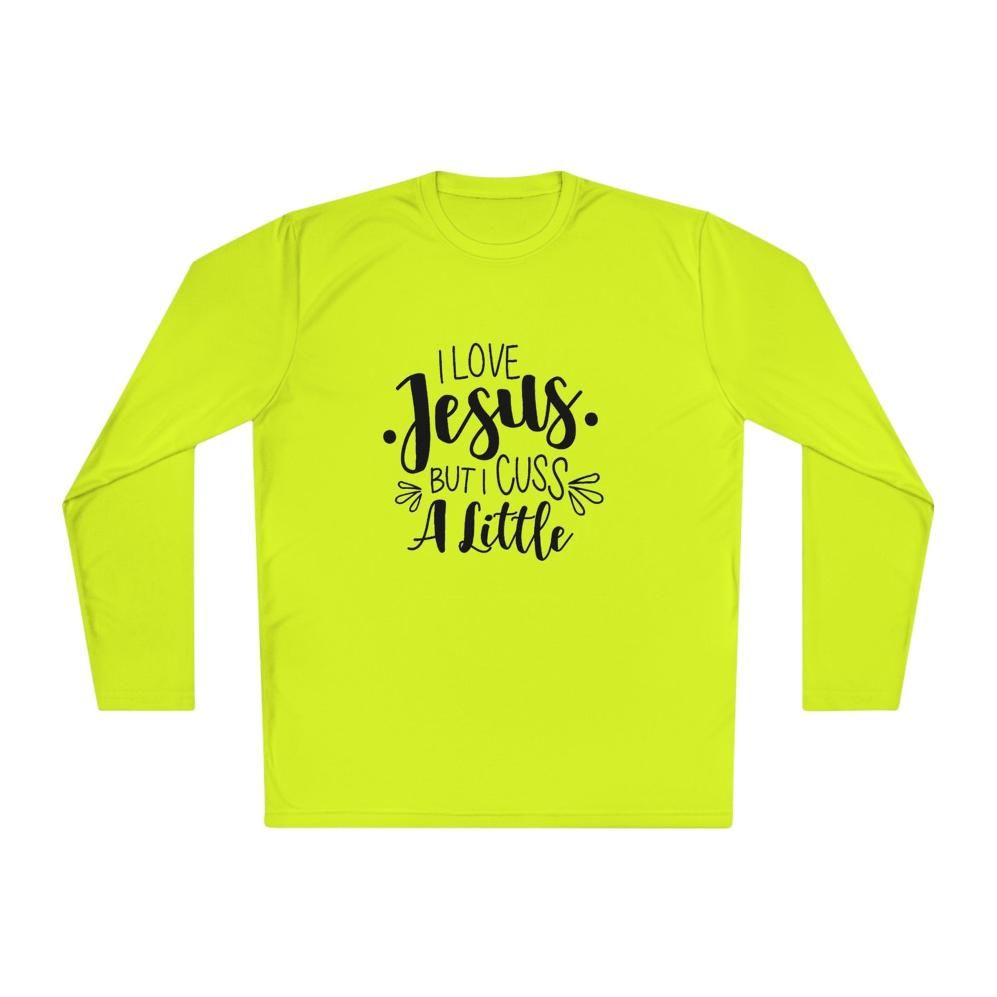 I love Jesus but I cuss a little- Unisex Lightweight Long Sleeve Tee