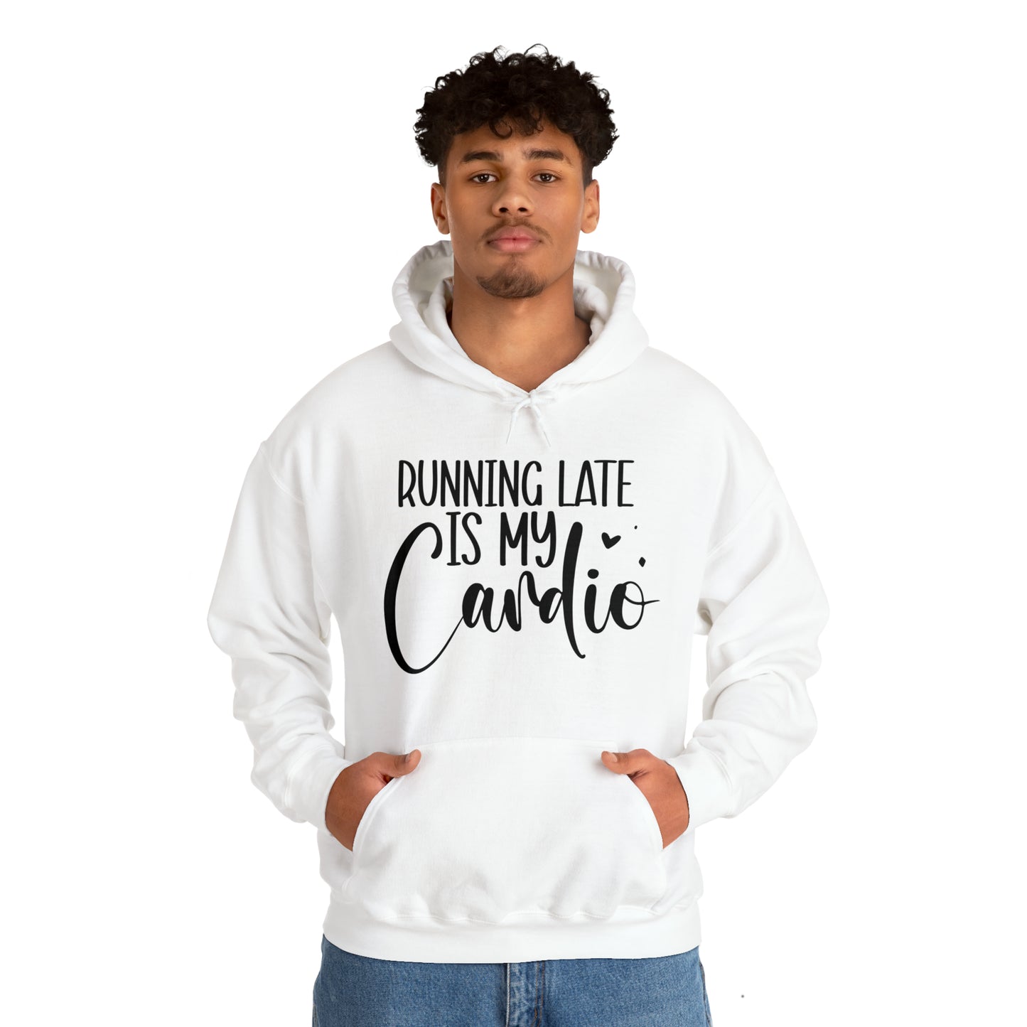 Running late is my cardio-Unisex Heavy Blend™ Hooded Sweatshirt