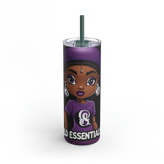 QLD ESSENTIALS _Skinny Matte Tumbler, 20oz