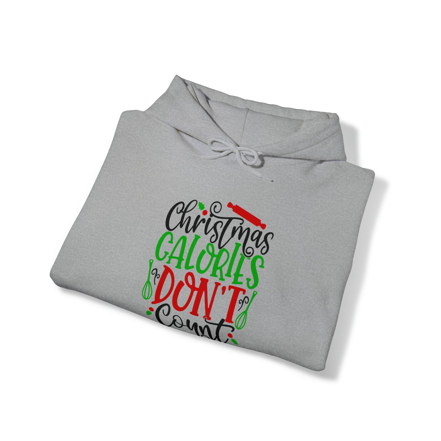 Christmas calories don't count- Unisex Heavy Blend™ Hooded Sweatshirt