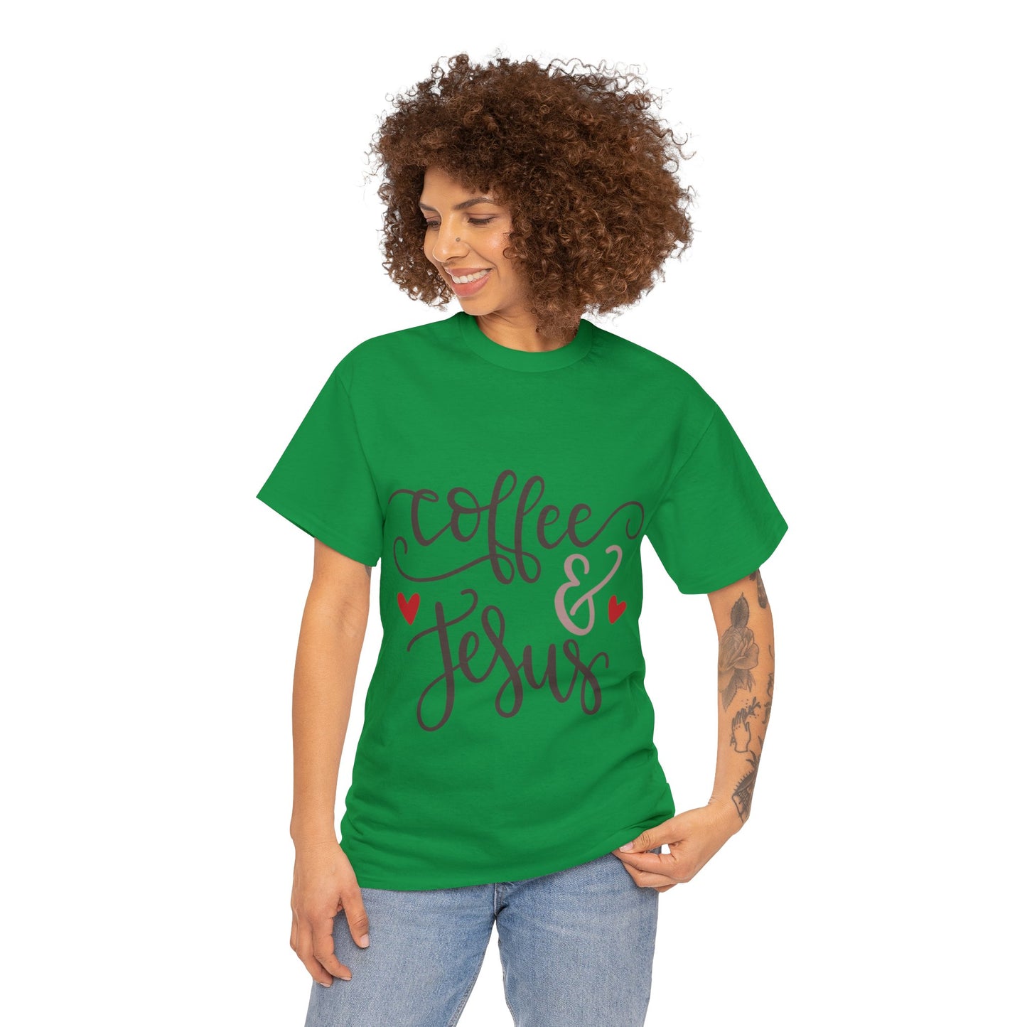 Coffee and Jesus - Unisex Heavy Cotton Tee