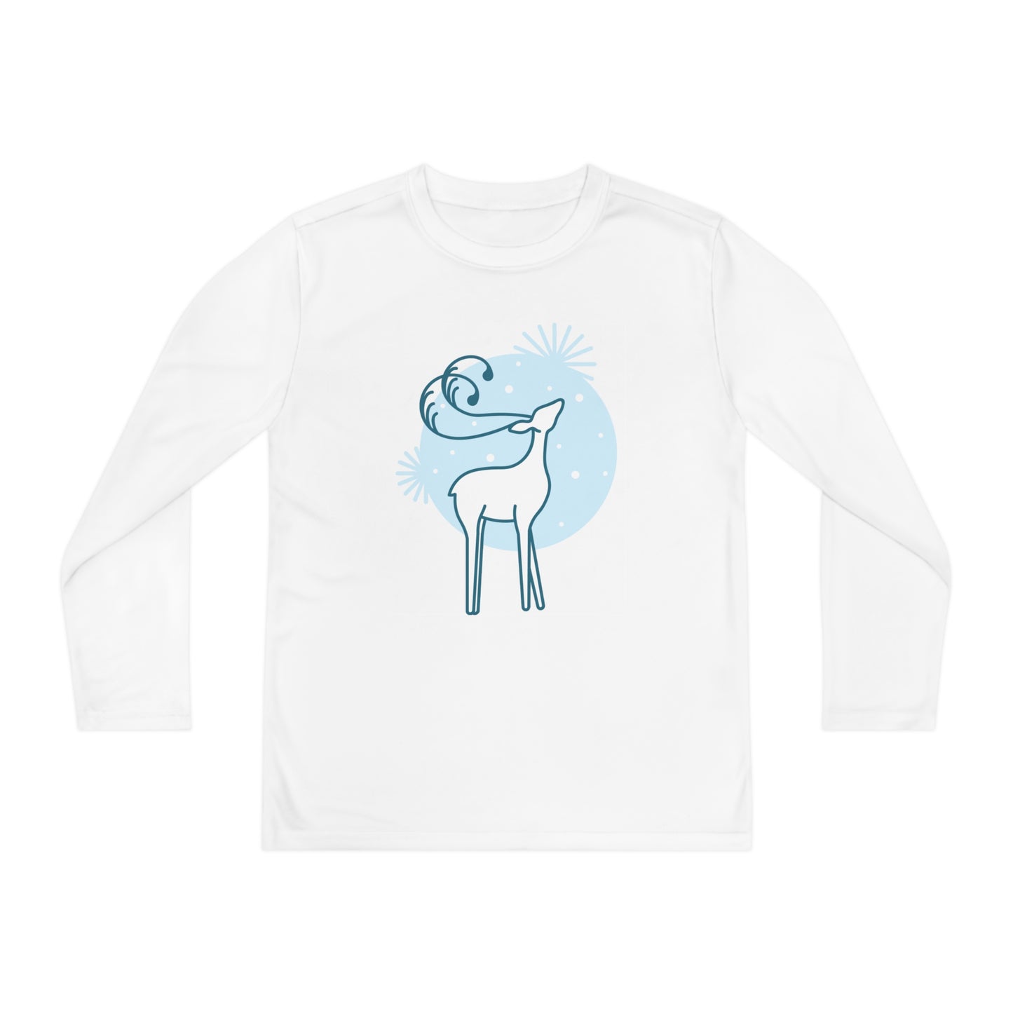 Holiday deer-Youth Long Sleeve Competitor Tee