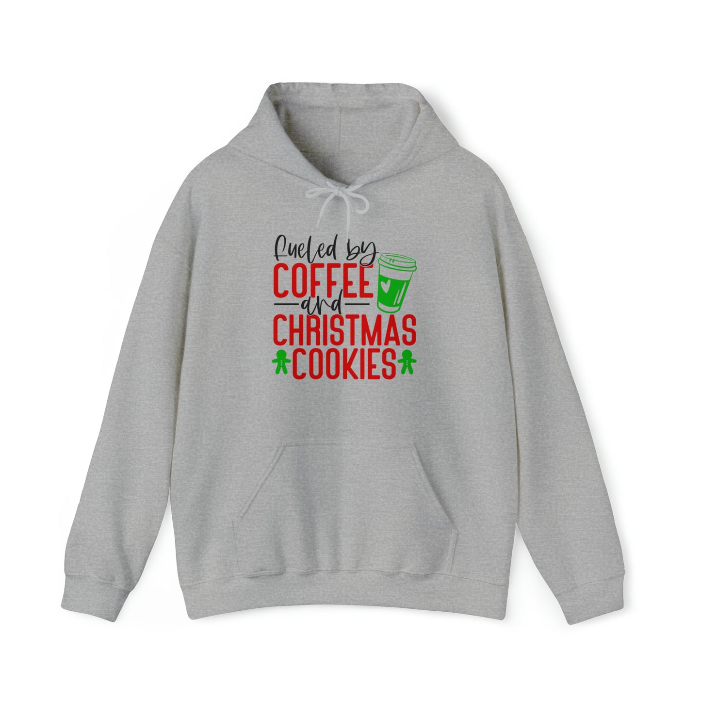 Fueled by coffee and Christmas cookies - Unisex Heavy Blend™ Hooded Sweatshirt