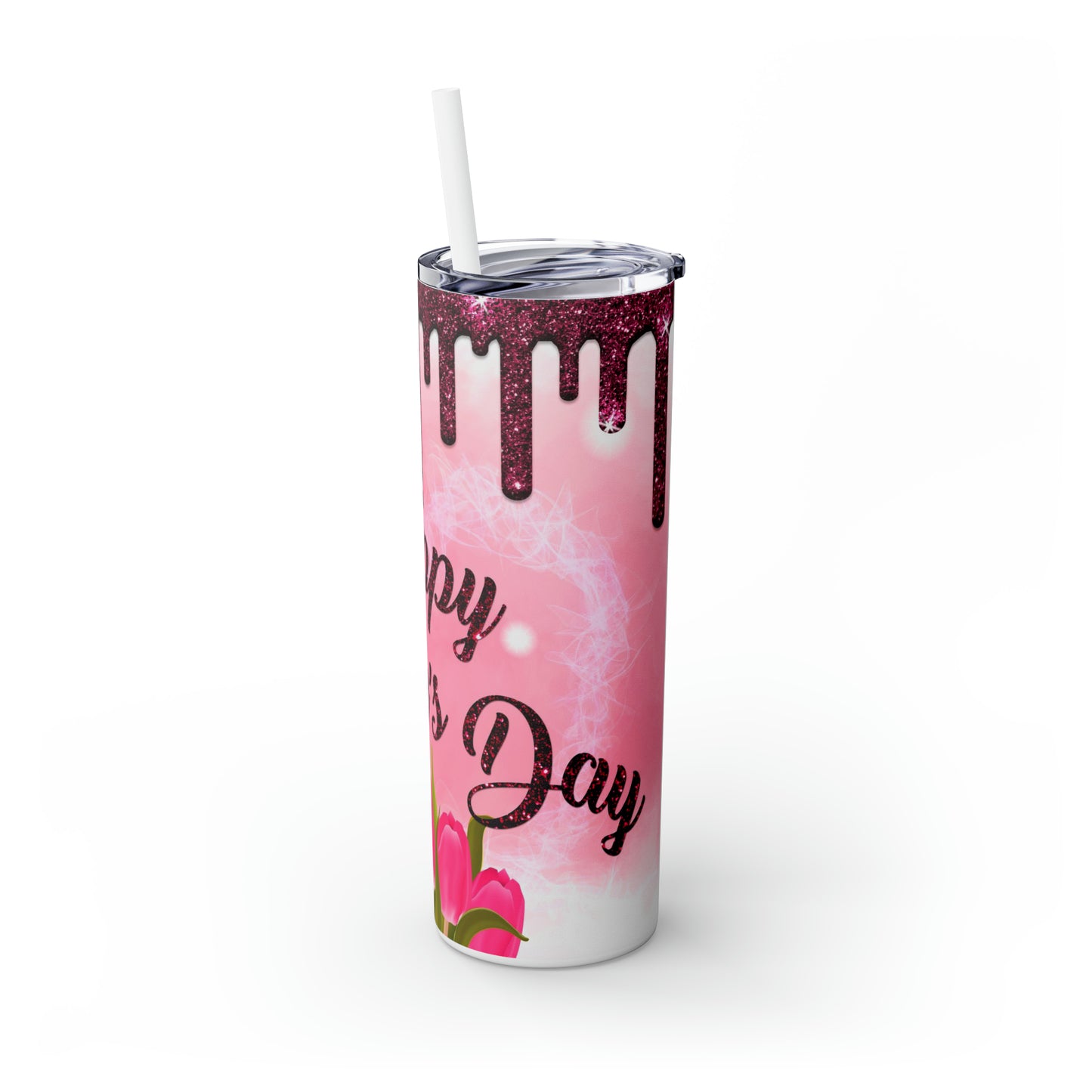 HAPPY MOTHER'S DAY-Skinny Tumbler with Straw, 20oz