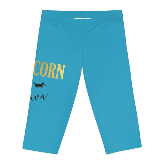 Capricorn Diva- Women's Capri Leggings (AOP)